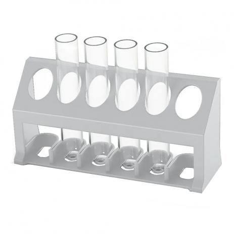 Estante para tubos de ensaio.